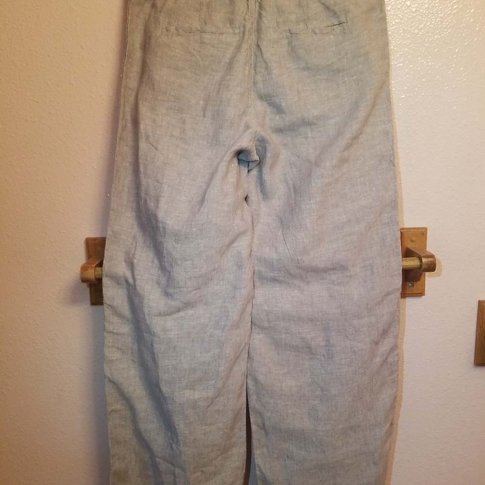 Athleta Cabo Linen Wide Leg Pant Grey Size 6 - Picture 7 of 12